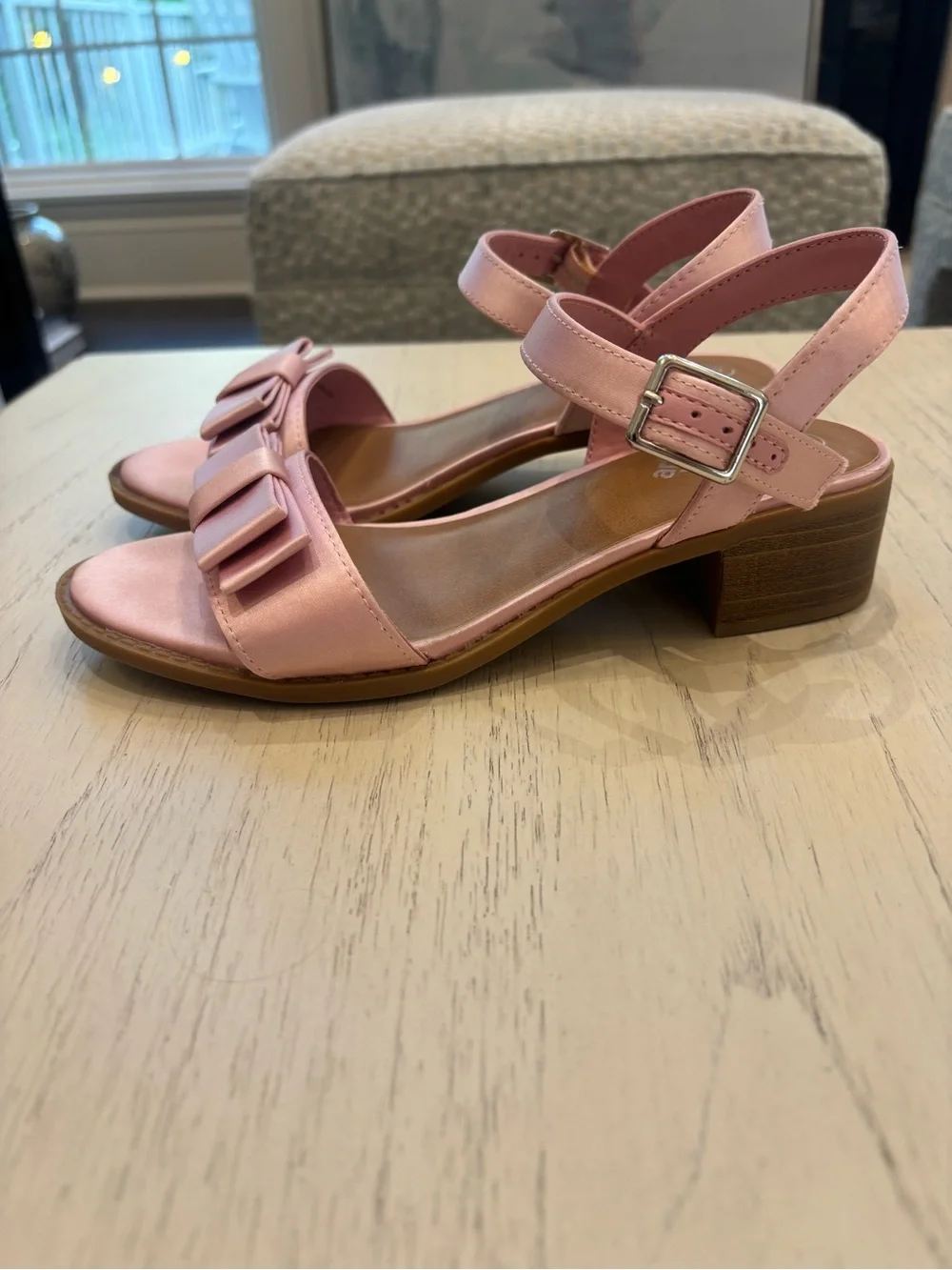 Adorable pink satin sandals by Art Class (Target brand) in girls’